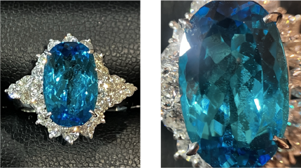 パライバトルマリンダイヤリング